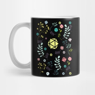 Flowers Plants and Succulents Polyhedral Dice Set Mug